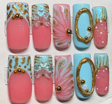 Load image into Gallery viewer, Freestyle Laddin Nails 🩵⚱️
